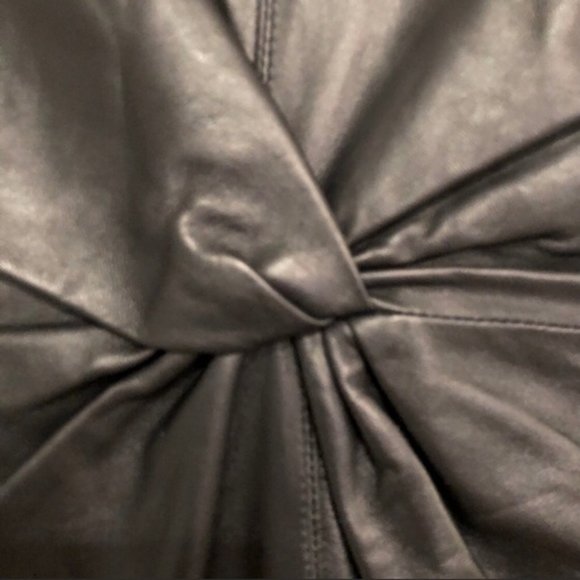Zara Sleeveless Leather Knot Dress Black Size Large - Picture 7 of 13